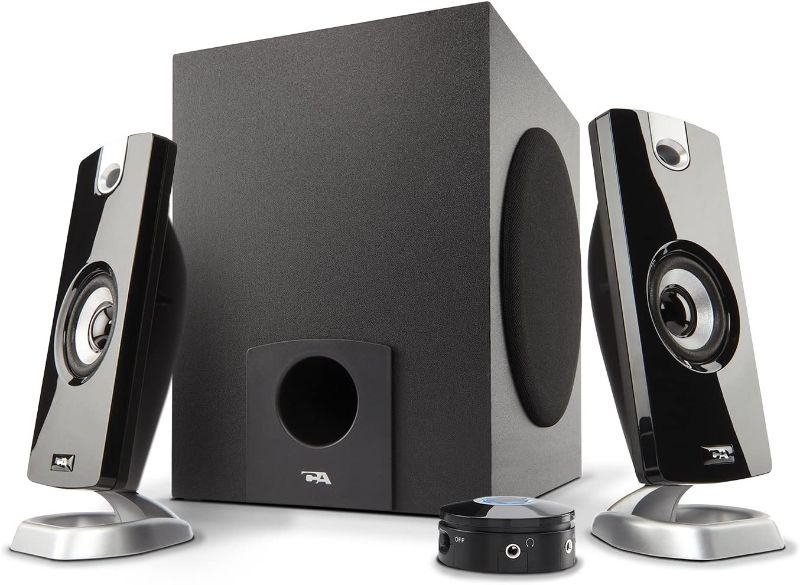 Photo 1 of Cyber Acoustics CA-3090 Computer Speaker System with subwoofer and control pod Cyber Acoustics CA-3090