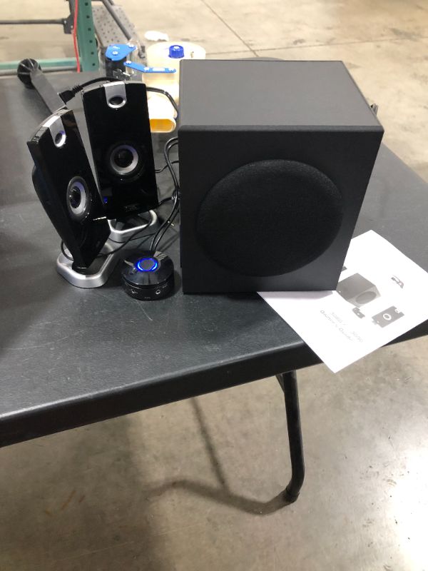 Photo 1 of Cyber Acoustics CA-3090 Computer Speaker System with subwoofer and control pod Cyber Acoustics CA-3090