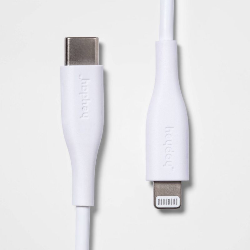 Photo 2 of Heyday 3' Lightning to USB-C Round Cable - White