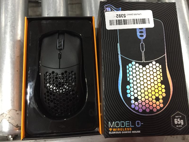 Photo 3 of Glorious Gaming - Model O Minus Wireless Gaming Mouse - RGB 65 g Superlight Mouse - Wireless Honeycomb Mouse - Bluetooth Mouse(Matte Black Mouse)