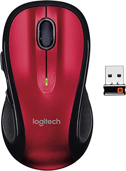 Photo 1 of Logitech M510 Wireless Computer Mouse – Comfortable Shape with USB Unifying Receiver, with Back/Forward Buttons and Side-to-Side Scrolling - Red