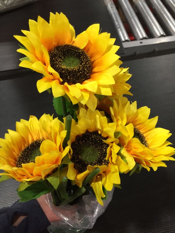 Photo 2 of 6 Pcs Artificial Sunflower Bouquet 