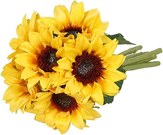 Photo 1 of 6 Pcs Artificial Sunflower Bouquet 