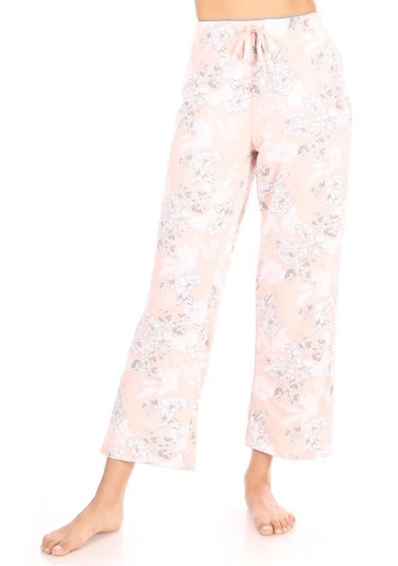 Photo 1 of [Size M] Tahari Elastic Waistband Straight Leg Pajama Pants with Drawstring [Gossamer]