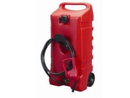 Photo 1 of 14 Gal Red Polyethylene Fuel Caddy for Fueling