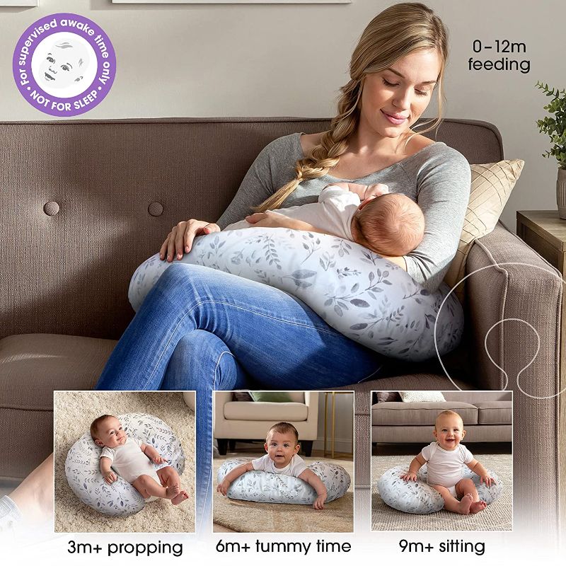 Photo 2 of Boppy Nursing Pillow and Positioner—Original | Gray Taupe Watercolor Leaves