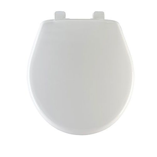 Photo 1 of BemisSlow Close Round White Plastic Toilet Seat