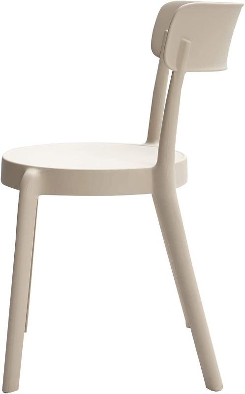 Photo 2 of Amazon Basics, Armless Bistro Dining Chair-Premium Plastic [Beige]