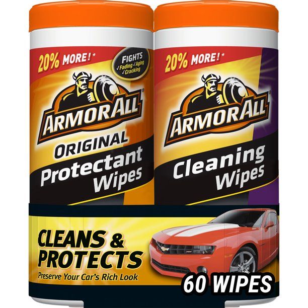 Photo 1 of [2 Pack] Armor All Original Car Protectant and Car Cleaning Wipes