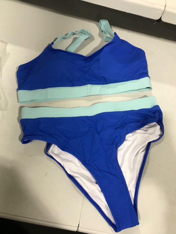 Photo 1 of BLUE 2 PIECE BATHING SUIT 