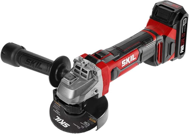 Photo 1 of Skil - AG290202 SKIL 20V 4-1/2 Inch Angle Grinder, Includes 2.0Ah PWRCore 20 Lithium Battery and Charger - AG2902-10
