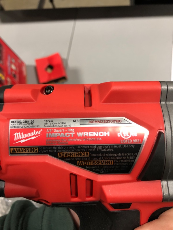 Photo 3 of Milwaukee 2864-20 Fuel One-Key 3/4" High Torque Impact (Bare)
