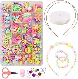 Photo 1 of 2 BOX SETS NAIHOD 450 Pieces Jewelry Making Kit DIY Jewelry Making Supplies Bracelets Necklaces Hairbands Rings Accessories Kits Beading and JewelrY