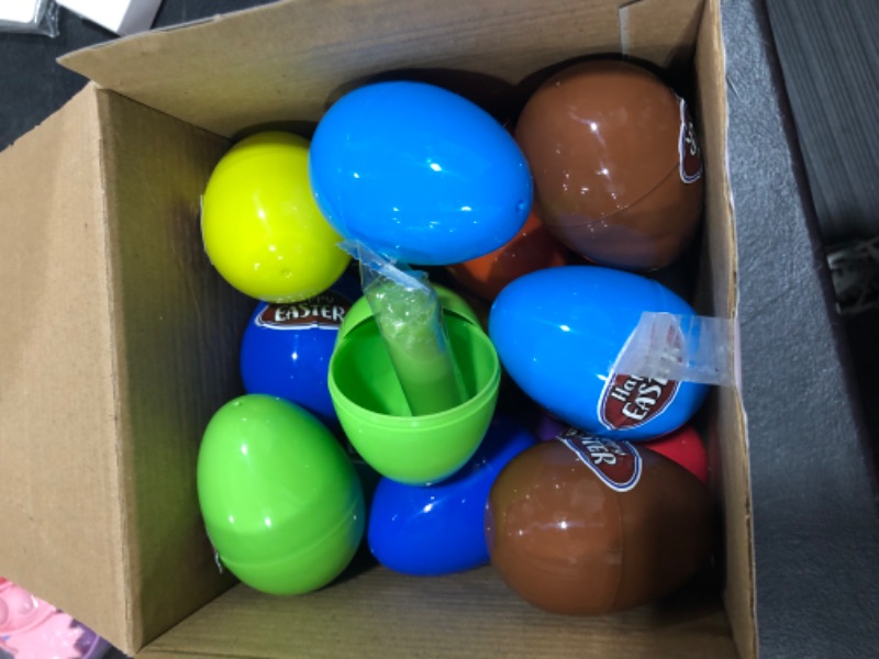 Photo 2 of 24PCS Eggs Filled with Modeling Compound, Easter Basket Stuffers Premium Prefilled Eggs for Kids