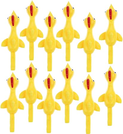Photo 1 of 24 PCS Slingshot Chicken Rubber Flickin Chicken Game for Kids Party Favor Gifts