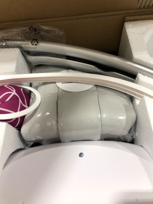 Photo 1 of 4moms mamaRoo 4 Multi-Motion Baby Swing, Bluetooth Baby Rocker with 5 Unique Motions, Nylon Fabric, Grey
