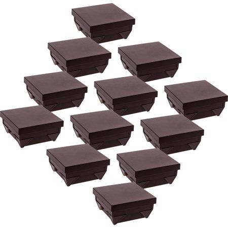 Photo 1 of GreenLighting Paradigm 12 Pack Post Cap Cover for 4x4 Nominal Wood Posts (Brown) COVERS ONLY!! 
