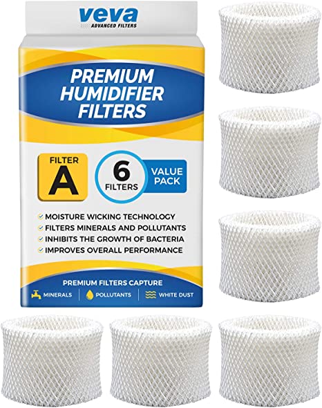 Photo 1 of VEVA 6 Pack Premium Humidifier Filters Replacement for Honeywell Filter A, HAC-504, HAC-504AW, HCM 350 and Other Cool Mist Models
