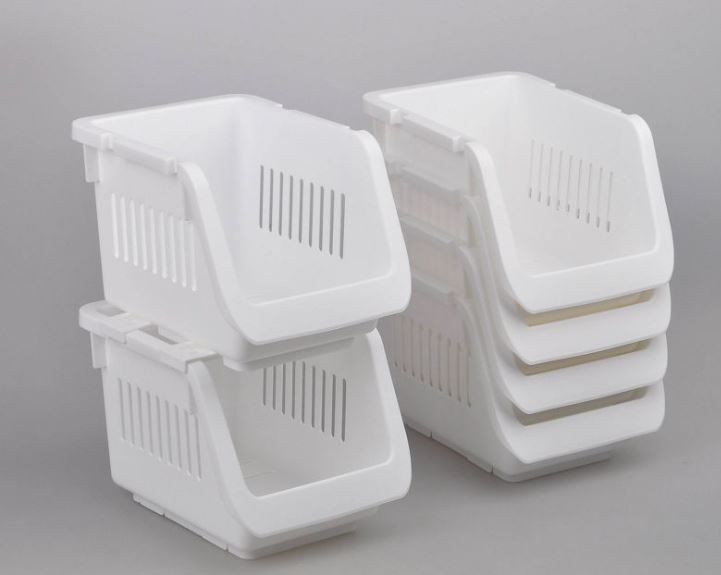 Photo 1 of 6ct Plastic Stackable Storage Bin White - Bullseye's Playground™
