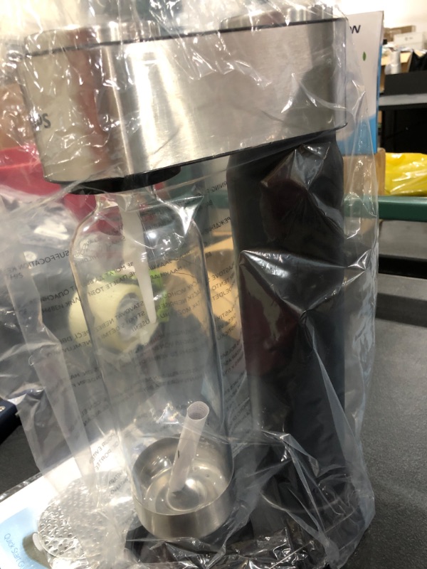 Photo 1 of Philips Stainless Sparkling Water Maker Soda Maker Machine for Home Carbonating with BPA free PET 1L Carbonating Bottle, Compatible with Any Screw-in 60L CO2 Exchange Carbonator(NOT Included), Black
