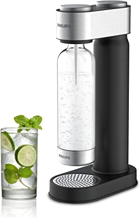 Photo 1 of Philips Stainless Sparkling Water Maker Soda Maker Machine for Home Carbonating with BPA free PET 1L Carbonating Bottle, Compatible with Any Screw-in 60L CO2 Exchange Carbonator(NOT Included), Black
