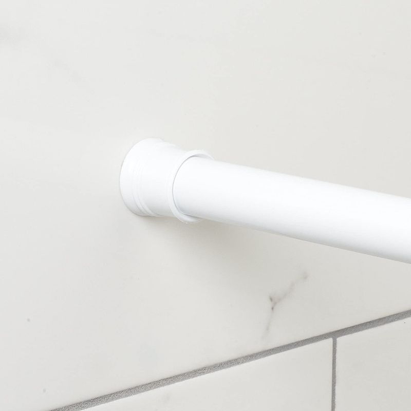 Photo 1 of 2 pack!! ZENNA HOME ADJUSTABLE TENSION SHOWER CURTAIN ROD, 52 TO 86 INCHES, WHITE
