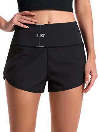 Photo 1 of Sunzel Running Athletic Workout Shorts for Women High Waisted Gym Lounge Yoga Shorts with Liner Zipper Pockets - 2.5"/4", Size 2