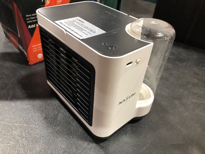Photo 1 of Portable Air Conditioner, NASUM Mini Personal Cooling Fan, Personal Air Cooler Fan Ice Water for Bedroom, White (7.5" x 6.3" x 6")

