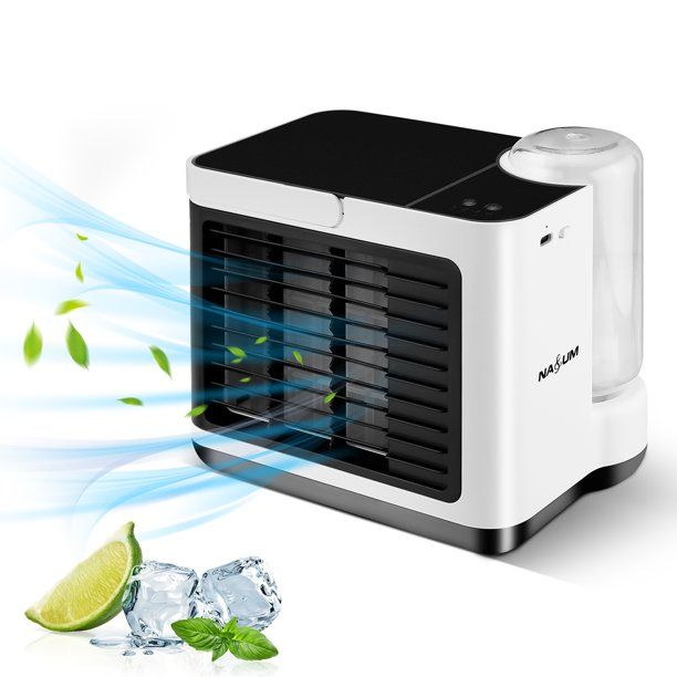 Photo 1 of Portable Air Conditioner, NASUM Mini Personal Cooling Fan, Personal Air Cooler Fan Ice Water for Bedroom, White (7.5" x 6.3" x 6")
