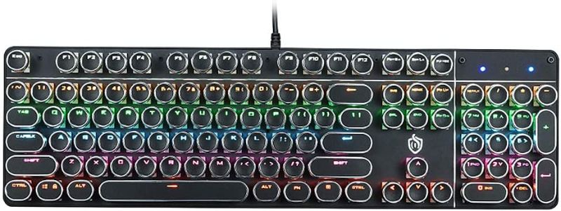 Photo 1 of HJK900-7 Wired Mechanical Keyboard with 104 Keys Backlight Effect Keyboard for Laptop/PC Black with OUTEMU Blue Switches
