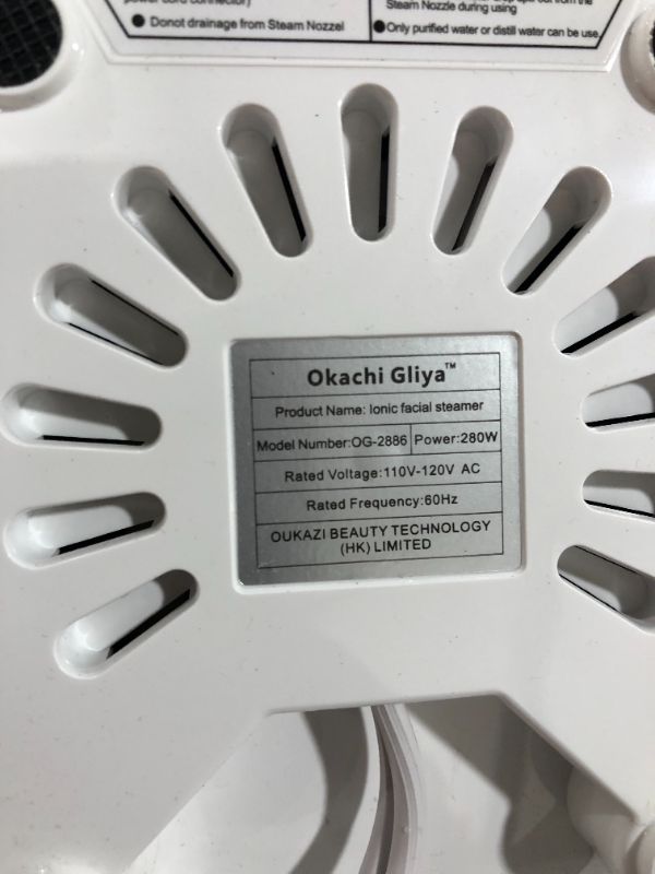 Photo 1 of OKACHI GLIYA Facial Steamer Nano Ionic Hot Steam For Face Personal Sauna SPA