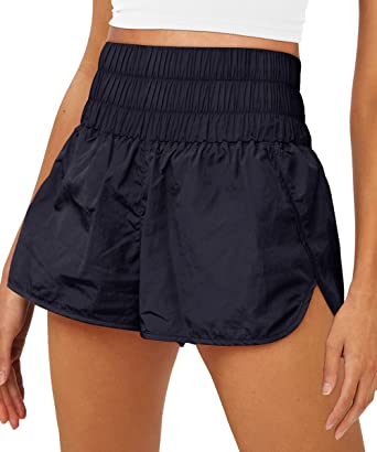 Photo 1 of AUTOMET Womens High Waisted Athletic Shorts Elastic Casual Summer Running Shorts Quick Dry Gym Workout Shorts Size: XL