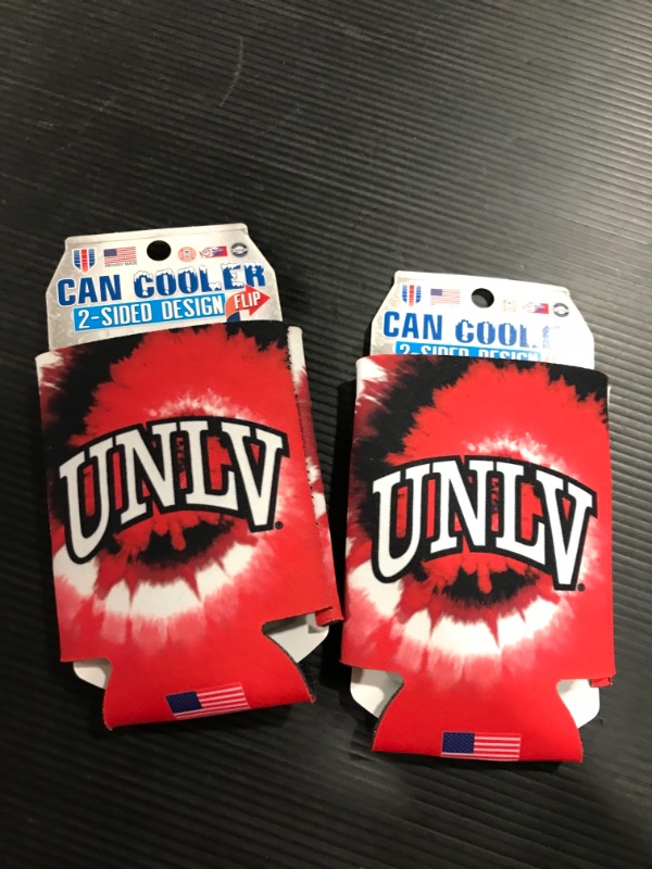 Photo 2 of 2 OF THR NCAA UNLV Rebels Tie-Dye Can Coolers

