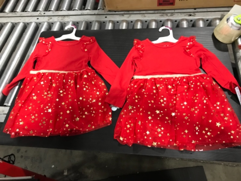 Photo 2 of 2 COUNT OF Toddler Girls' Glitter Holiday Long Sleeve Tutu Dress - Cat & Jack™ 
