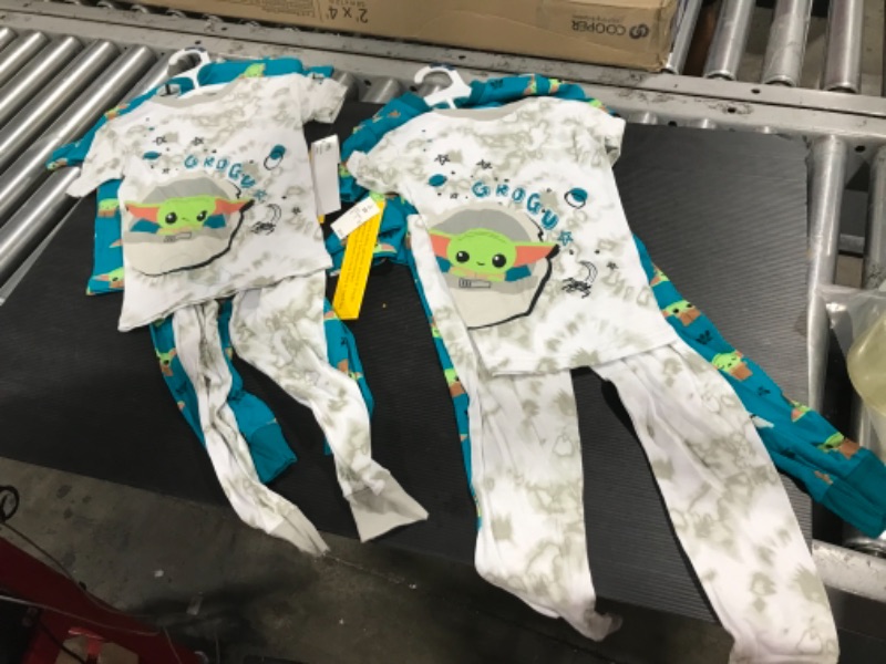 Photo 2 of 2 OF THE Toddler Boys' 4pc Star Wars Baby Yoda Snug Fit Top and Pants Pajama Set - White


