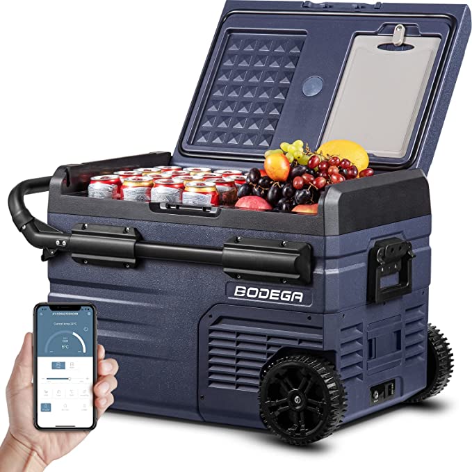 Photo 1 of BODEGA 12 Volt Car Refrigerator, RV Car Fridge Dual Zone APP Control, Portable Freezer,37 Quart (35L) -4?-68? RV Electric Compressor Cooler 12/24V DC and 100-240V AC for Outdoor, Camping, Travel,RV (NO USB)
