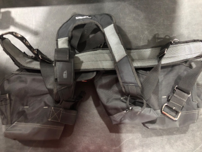 Photo 2 of 3-Bag Black Framer's Suspension Rig Work Belt with Suspenders
