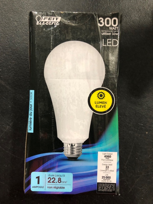 Photo 2 of Feit 200W Equivalent 25W 5000K LED Non-Dimmable Standard A21 Bulb
