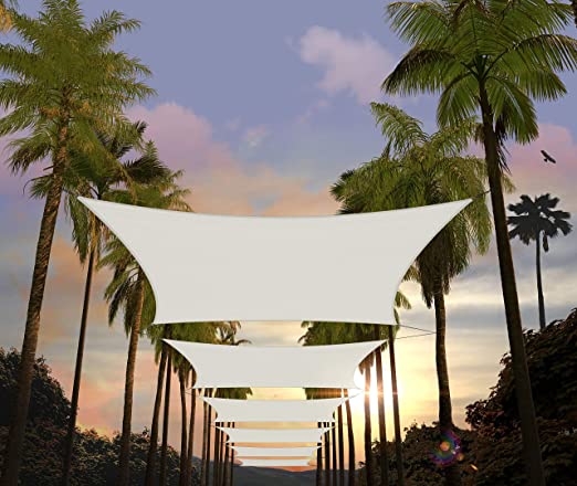 Photo 1 of 12' x 12' White Square Sun Shade Sail Canopy