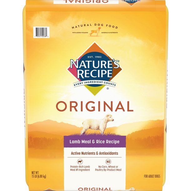 Photo 1 of 15 Pounds Nature's Recipe Lamb Meal & Rice Recipe Dry Dog Food for Adult Dogs BB 02 15 2022 