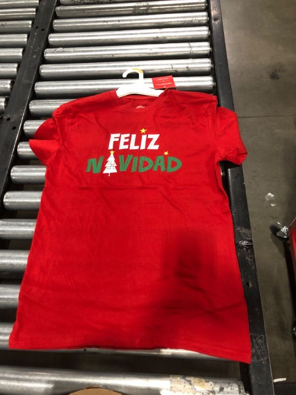 Photo 2 of LARGE Men's Feliz Navidad Holiday Pajama T-Shirt