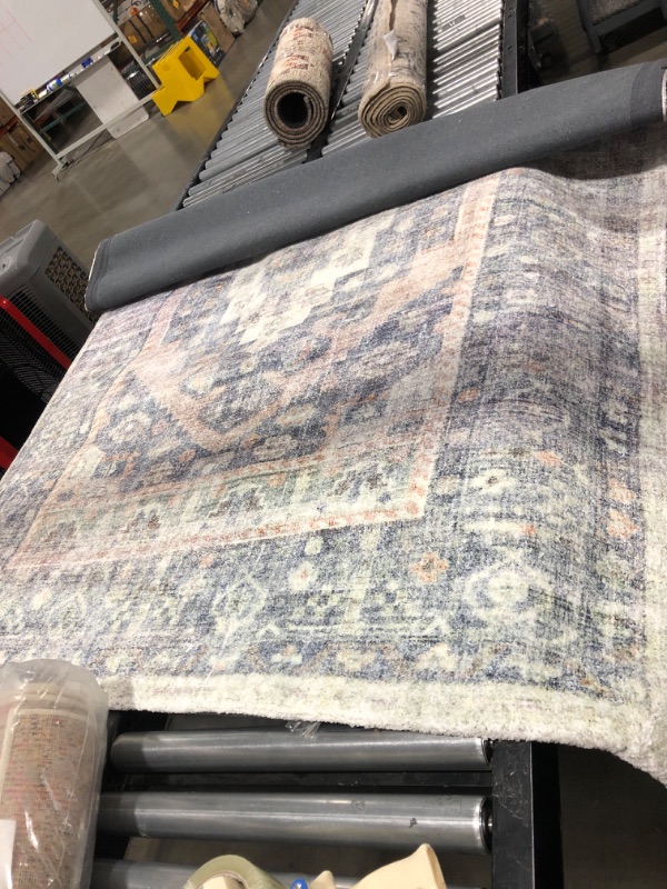 Photo 1 of 5'x7' Brighton Distressed Vintage Persian Rug Light Blue - Threshold™ designed with Studio McGee

