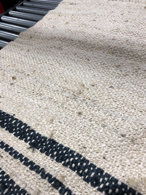 Photo 1 of 3' X 5' Stripe Jute Accent Rug - Hearth & Hand™ with Magnolia SEE CLERK NOTES FOR DETAILS 
