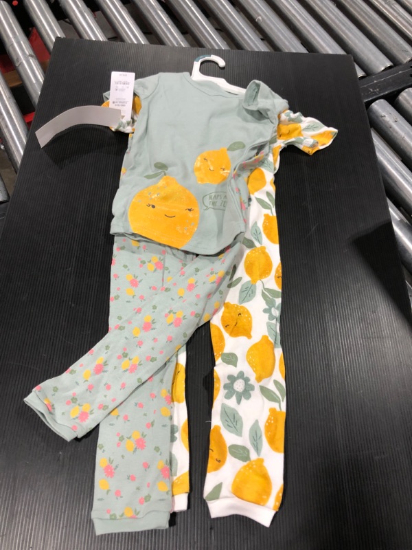Photo 2 of 4T Toddler Girls' 4pc Lemons Snug Fit Pajama Set - Just One You® Made by Carter's
