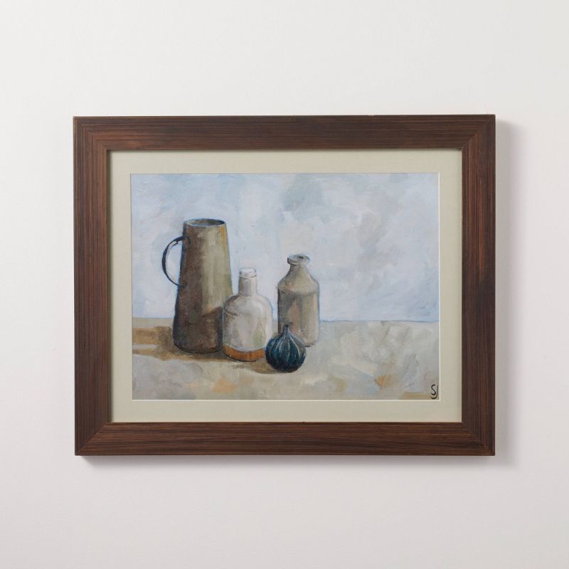 Photo 3 of 17" x 21" Neutral Jars Still Life Framed Wall Art - Hearth & Hand™ with Magnolia

