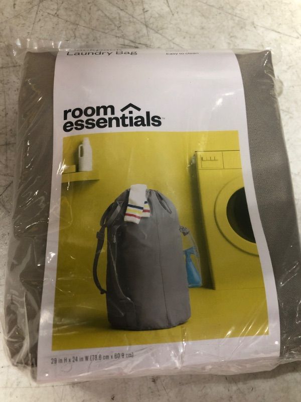 Photo 1 of Laundry Bag with Pocket - Grey - Room Essentials
