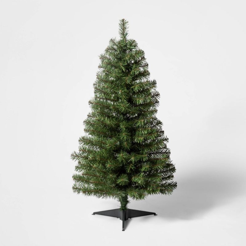 Photo 1 of 3ft Pre-Lit Slim Alberta Spruce Clear Lights Artificial Christmas Tree - Wondershop , Green
