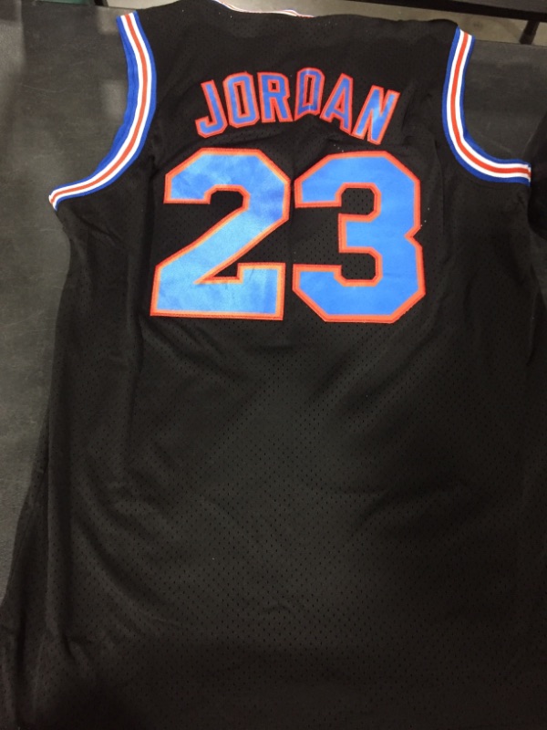 Photo 3 of Mens #23 Space Movie Jersey Stitched Basketball Jersey 90s Hip Hop Clothing for Party medium