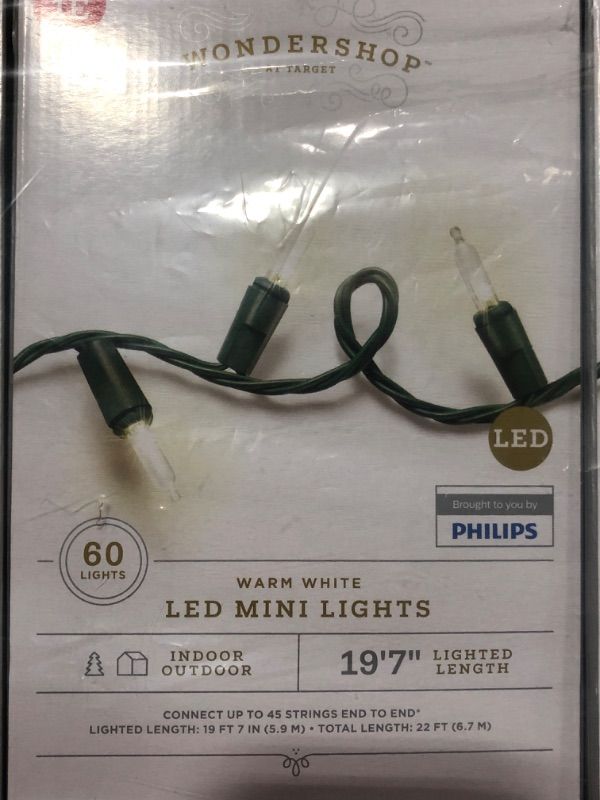 Photo 1 of 60ct LED Smooth Mini Christmas String Lights - Wondershop™

