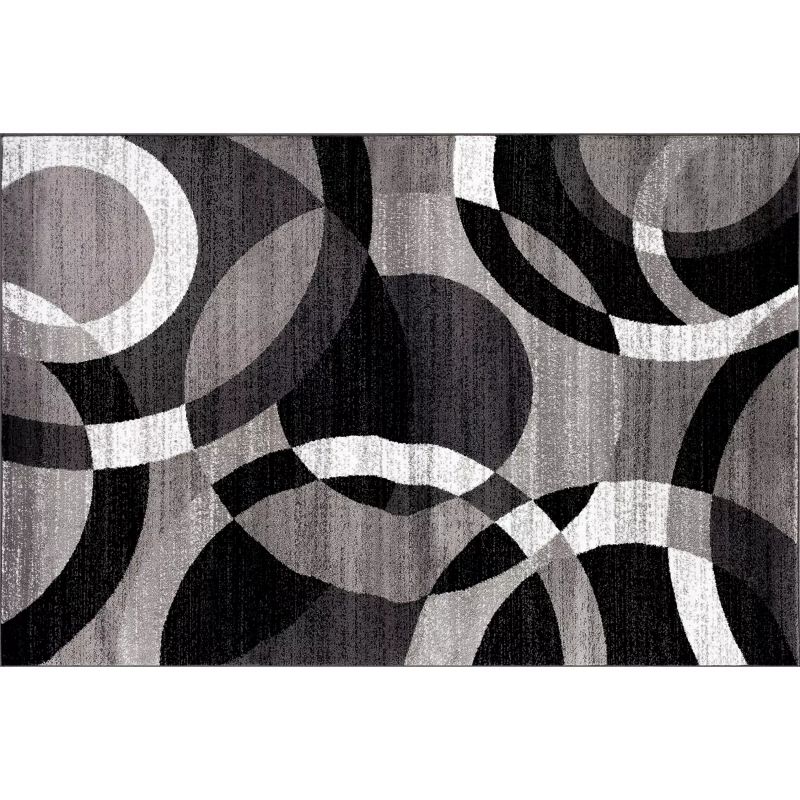 Photo 1 of World Rug Gallery Alpine Contemporary Modern Circles Rug 2'X10' Runner
 